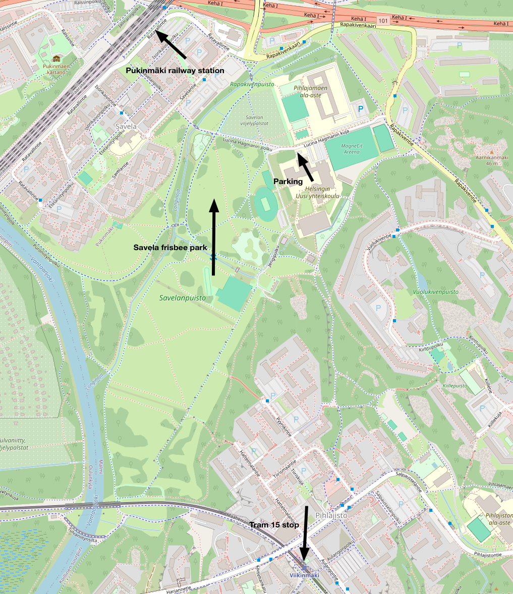 Savela Frisbee Park map